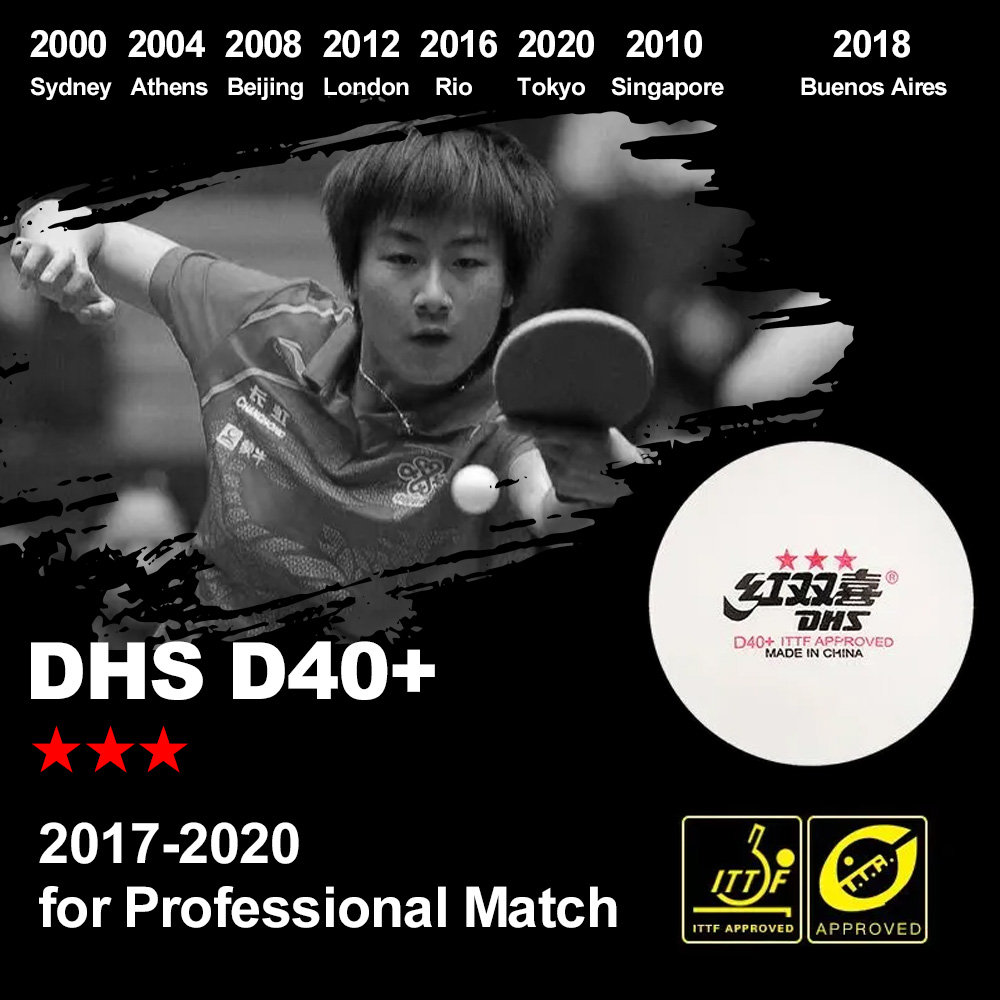 DHS D40+ DJ40+ Piłki do ping-p – Table Tennis Olympics recenzja i cena